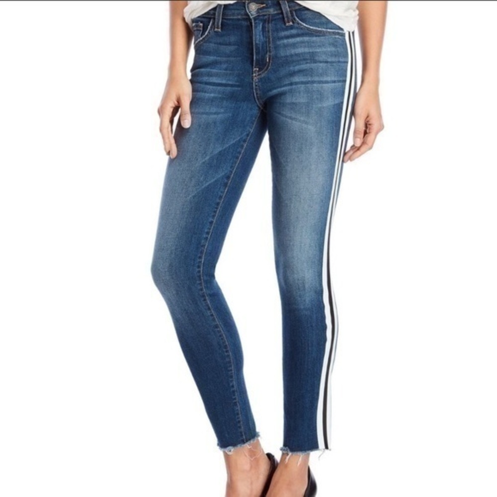 Flying Monkey Stripe Stretch Skinny Jeans Size 24